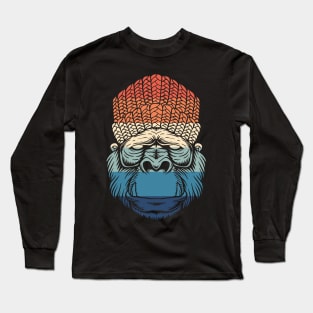 Retro Chill Gorilla Long Sleeve T-Shirt